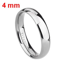 Load image into Gallery viewer, 2mm/4mm/6mm Polished Silver Titanium Ring Women Smooth Wedding Band Minimalism Simple Stacking Rings Female Fashion Jewelry
