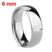 Load image into Gallery viewer, 2mm/4mm/6mm Polished Silver Titanium Ring Women Smooth Wedding Band Minimalism Simple Stacking Rings Female Fashion Jewelry